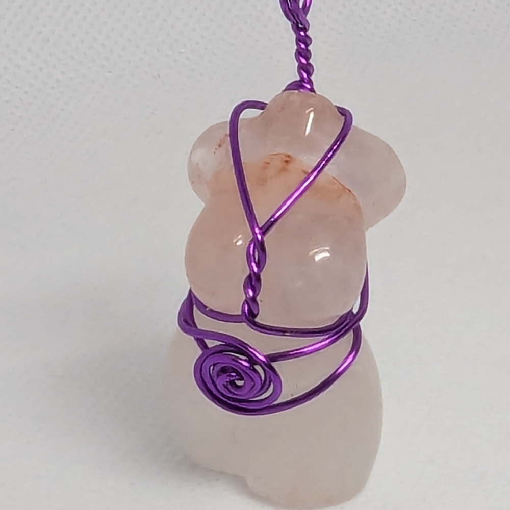 Elegant Purple Wire Wrapped Pendant